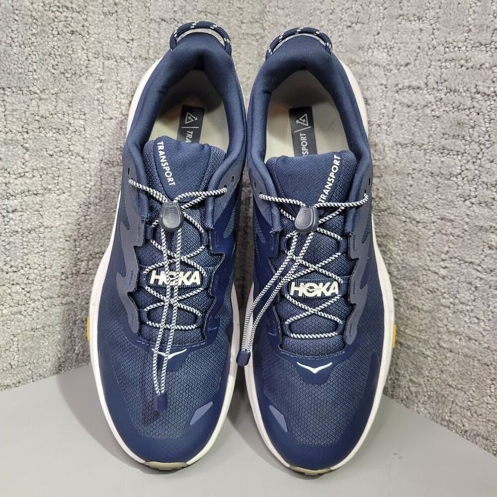 Hoka Transport Men's Size 10.5D Varsity Navy White Running Shoes 1123153-VYN